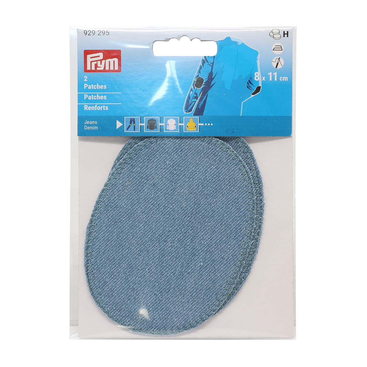 Заплатка Prym термоклеевая из джинсовой ткани деним для уплотнения ткани 8х11 см голубой 929295 - фото 1