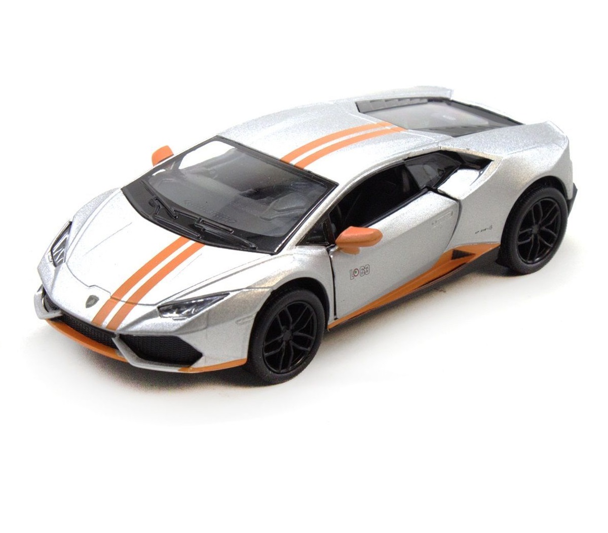 Модель KINSMART Ламборгини Huracan LP 610-4 Avio 1:36 серебристая КТ5401/3 - фото 1