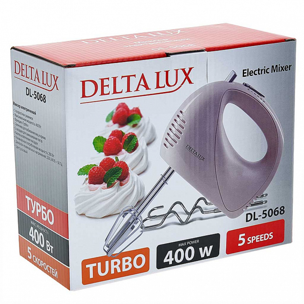 Миксер Delta Lux DL-5068 розовый - фото 4