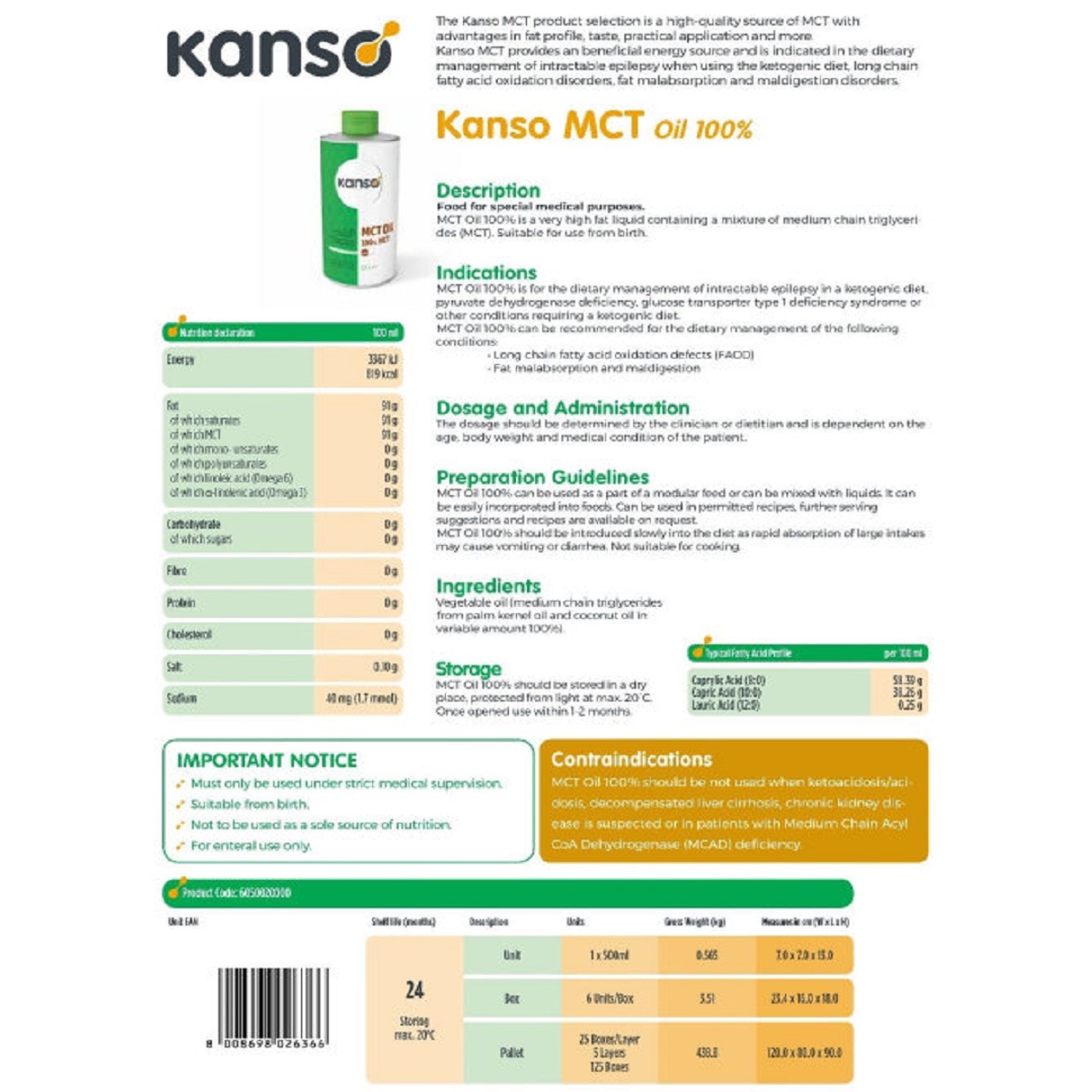 Растительное масло Kanso Oil Mct 100% - фото 3