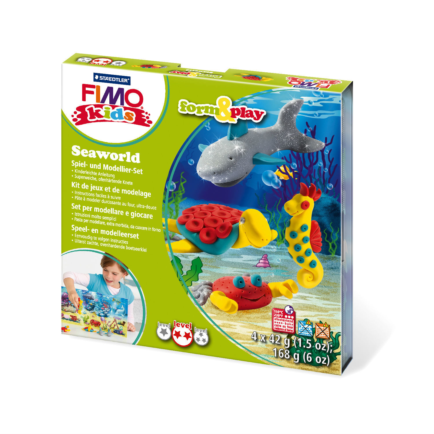 Набор Staedtler Fimo глина полимерная с игровыми элементами form and play Подводный мир - фото 1