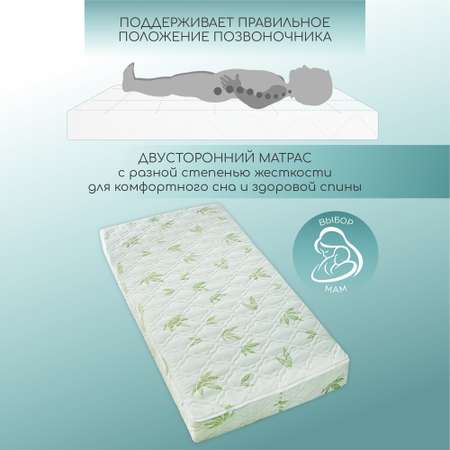 Матрас Aloe Vera Smart AmaroBaby со съемным чехлом 160х80х15 см