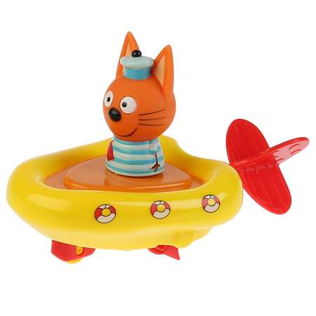 Игрушка для ванны Капитошка (Игрушки) Три кота Лодка+Коржик 6см 278968