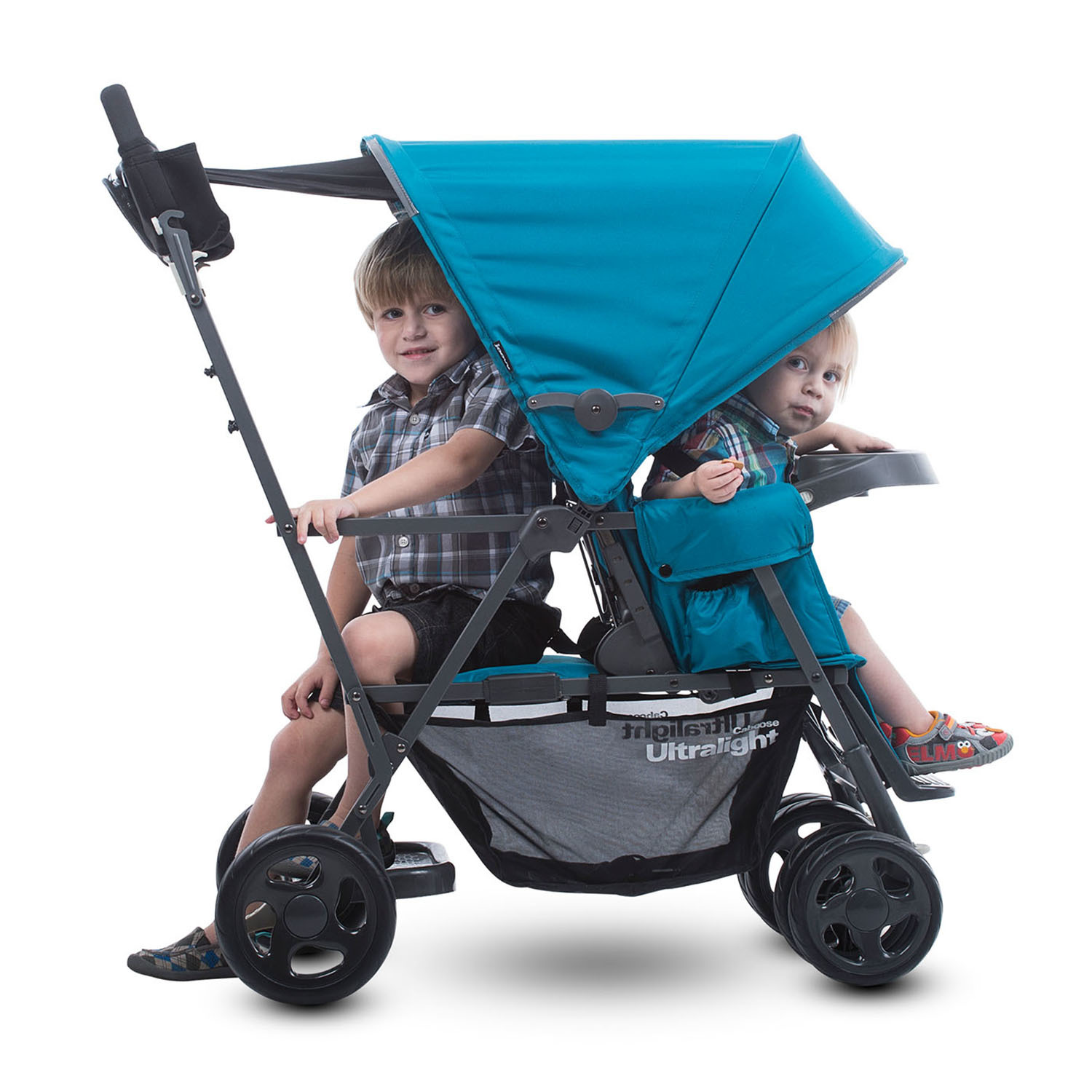 Прогулочная коляска JOOVY Caboose Graphite Ultralight Голубая - фото 8