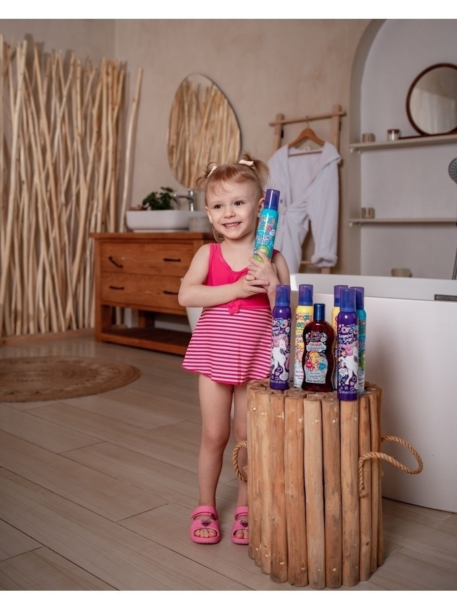 Пена для ванны KIDS STUFF Волшебная меняющая цвет из красного в синий 300 мл - фото 11