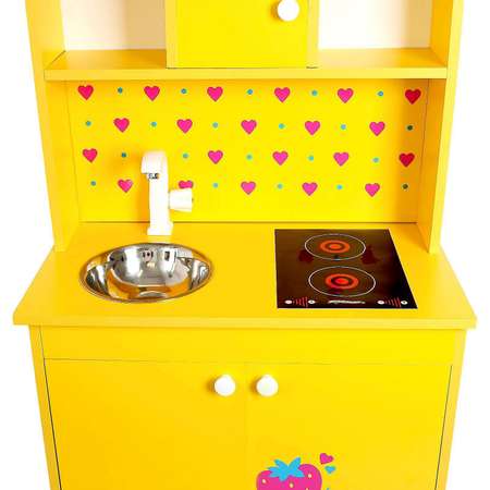 Игровая Zabiaka мебель «Детская кухня «Клубничка» цвет жёлтый