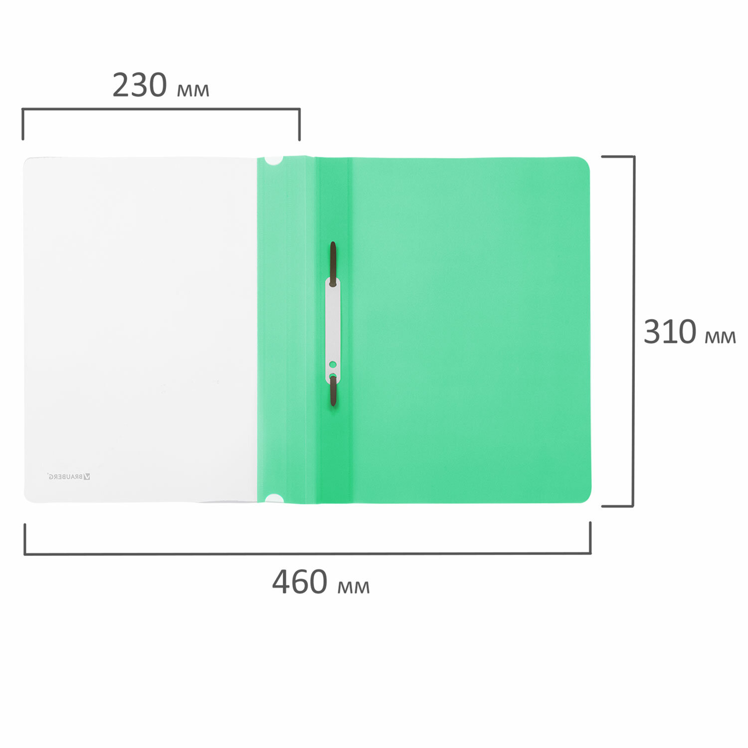 Папка скоросшиватель Brauberg канцелярская для бумаг и документов 25 штук А4 - фото 9