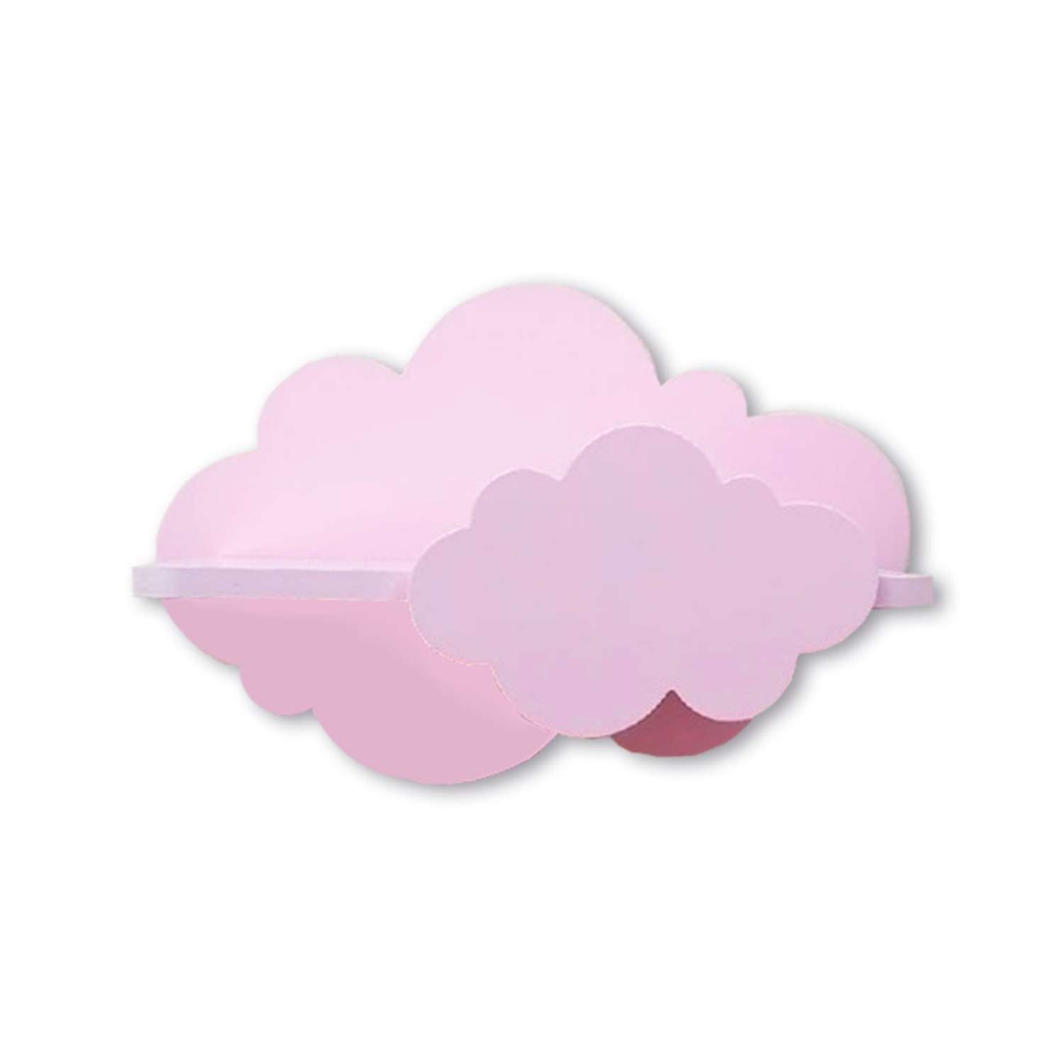 Полки для детской Pema kids набор облака розовые 2 шт МДФ - фото 1