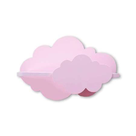 Полки для детской Pema kids набор облака розовые 2 шт МДФ