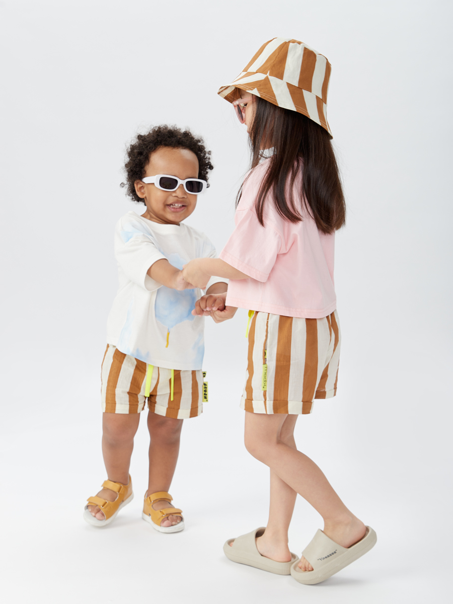 Шорты HAPPY BABY 88120-brown stripe - фото 3