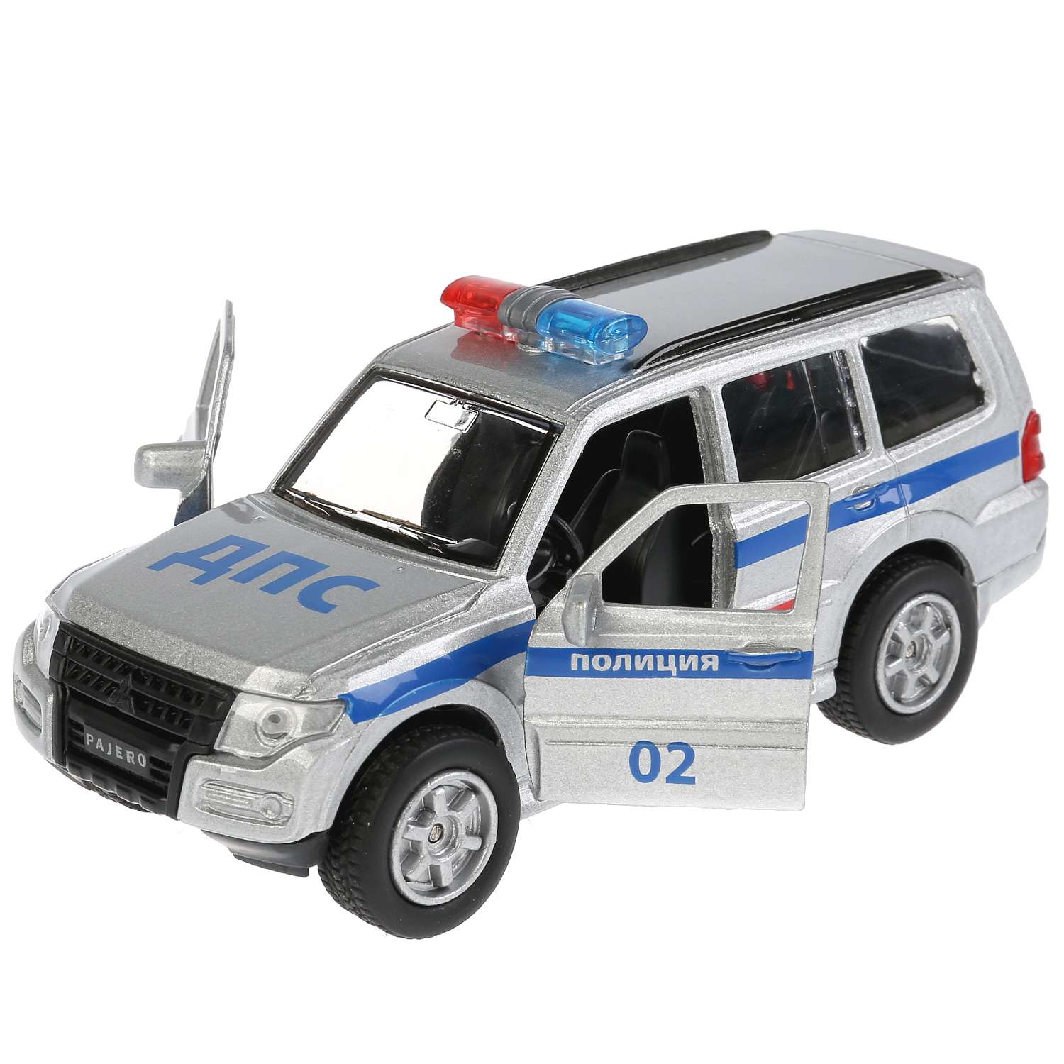 Машина Технопарк Mitsubishi Pajero Полиция инерционная 256374 256374 - фото 4