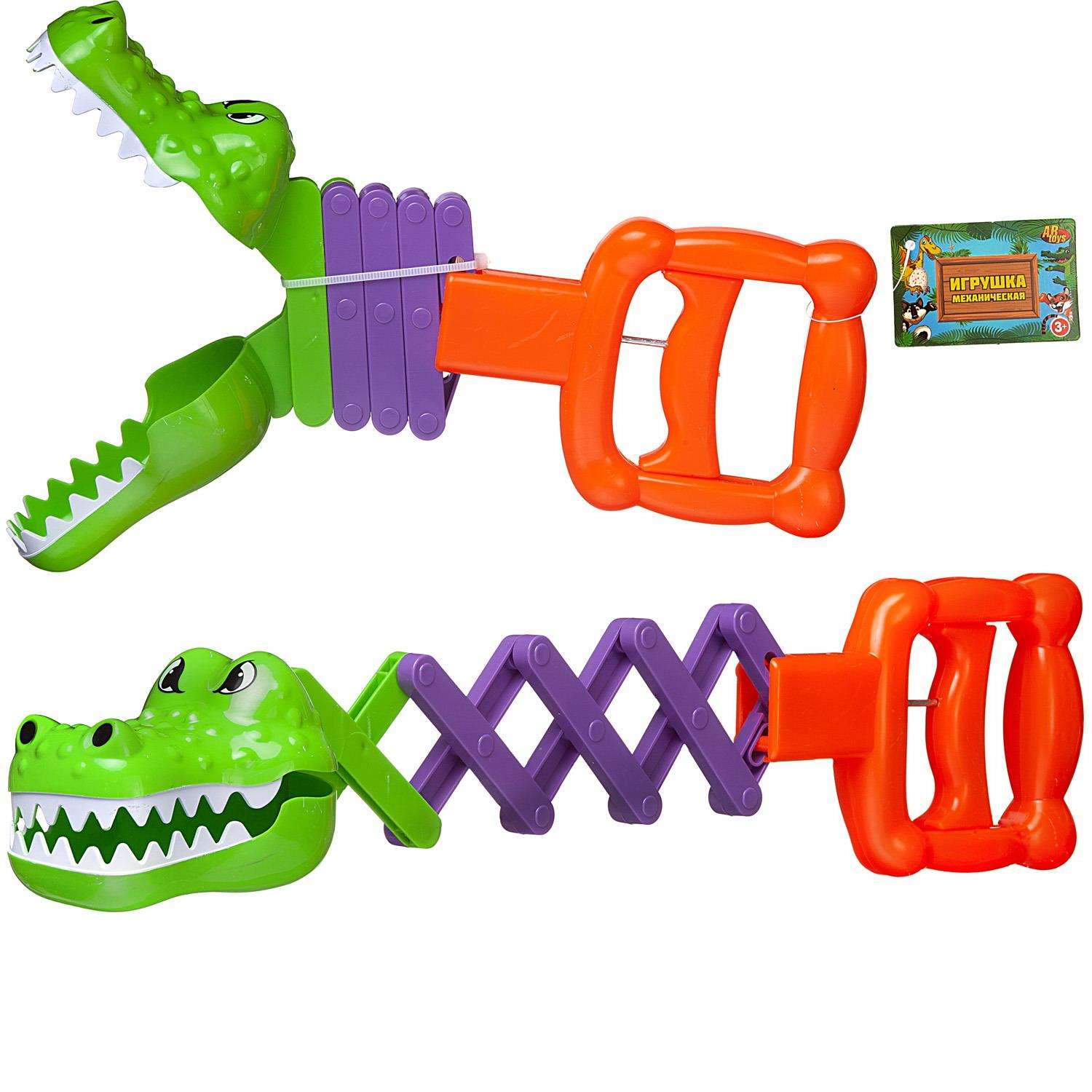 Игровой набор Junfa Зубастики Голодный крокодил выдвижная 28 см - фото 2