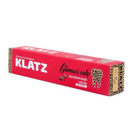 Зубная паста KLATZ GLAMOUR ONLY Земляничный смузи без фтора 75мл