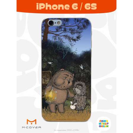Силиконовый чехол Mcover для смартфона Apple iPhone 6S Союзмультфильм Ежик в тумане и медвежонок