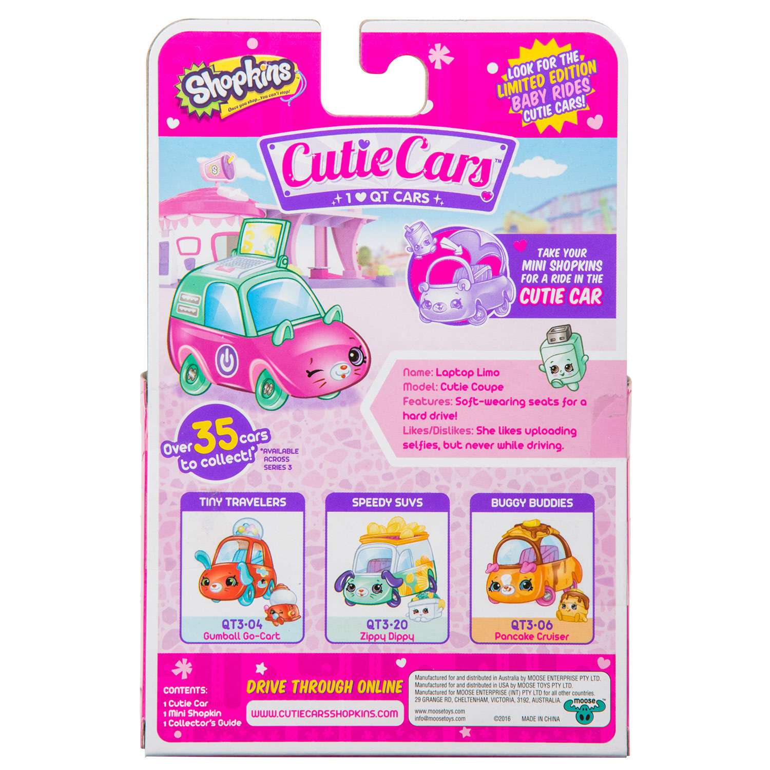 Машинка Cutie Cars с мини-фигуркой Shopkins S3 Лэптоп Лимо 57113 - фото 3