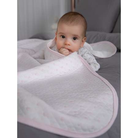 Плед-одеяло Baby Nice 100х140 Сердечки розовое