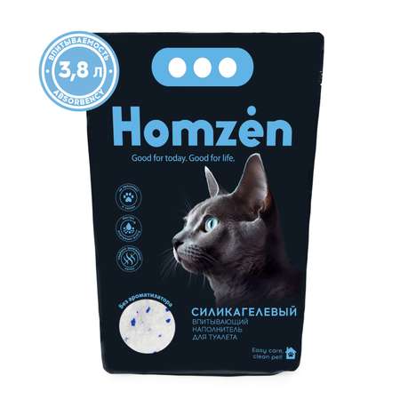 Наполнитель для кошачьего туалета Homzen силикагелевый 1.5кг 3.8л