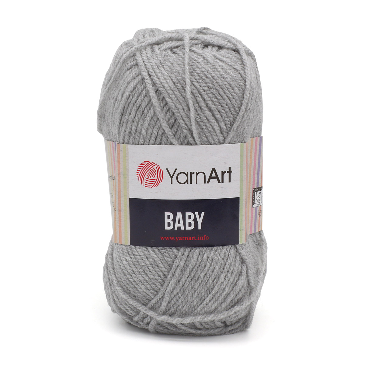 Пряжа для вязания YarnArt Baby 50 гр 150 м акрил мягкая детская 5 мотков 195 серый - фото 7