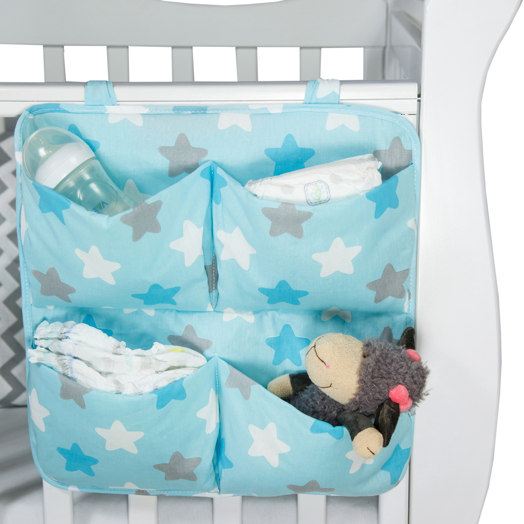 Органайзер на кроватку AmaroBaby Smart Holder Прянички голубой - фото 3