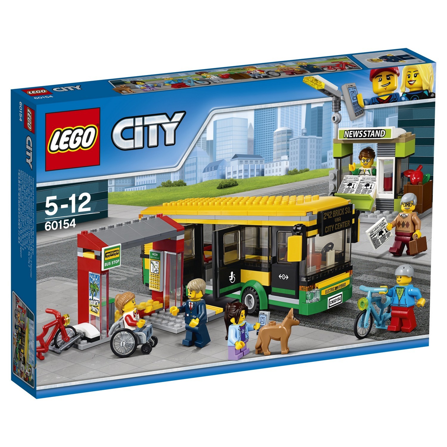 Конструктор LEGO City Town Автобусная остановка (60154) купить по цене 2799  ₽ в интернет-магазине Детский мир