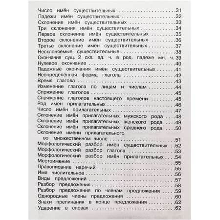 Пособие Искатель Правила по русскому языку в таблицах 1-4 класс