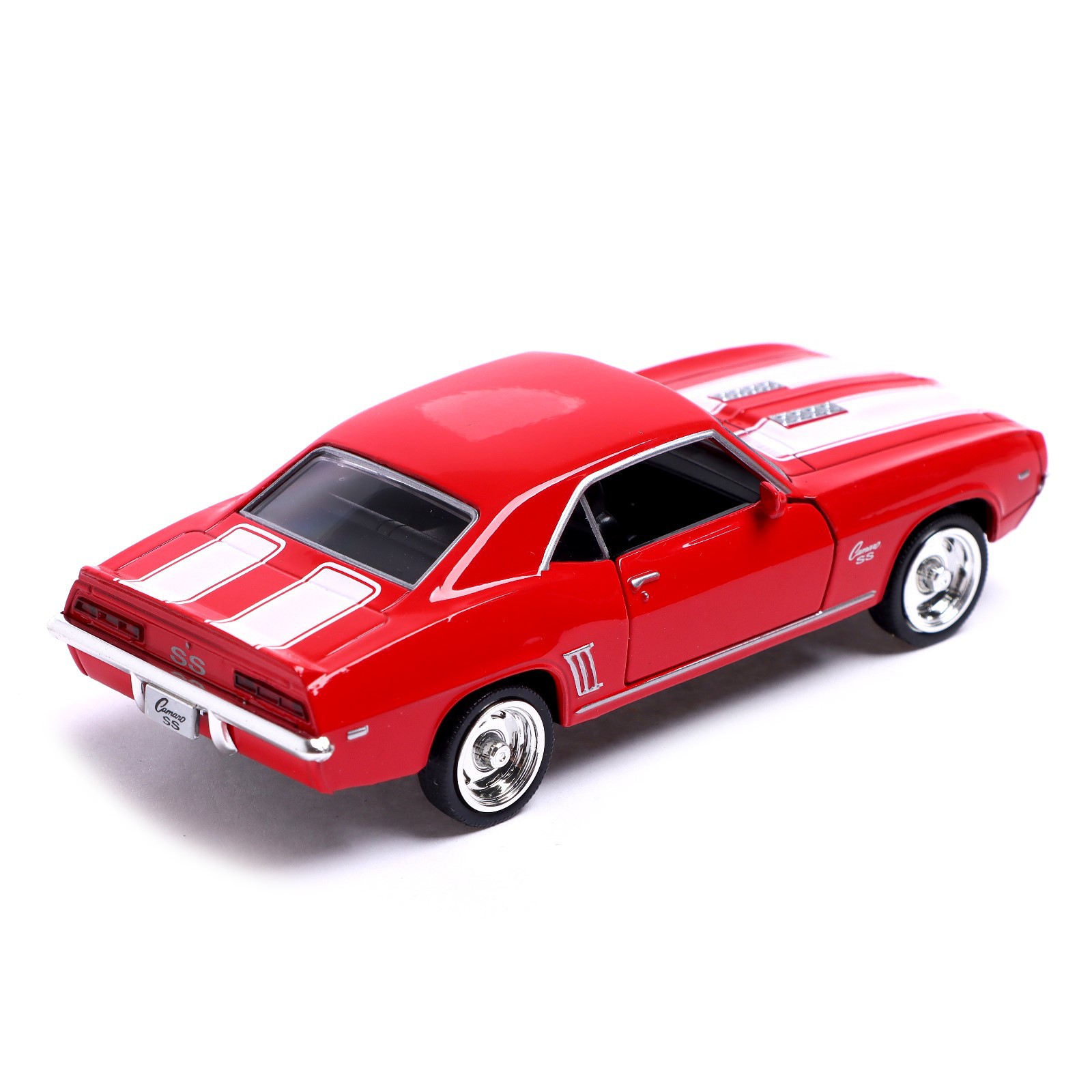 Машина Автоград металлическая CHEVROLET CAMARO SS. 1:32. открываются двери. инерция. цвет красный 7152960 - фото 4