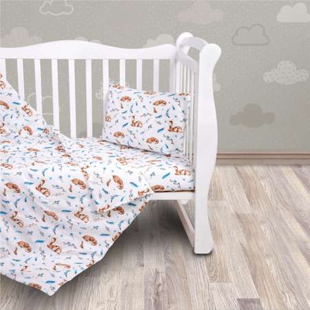 Комплект в кроватку 3 предмета AmaroBaby boom Baby deer белый