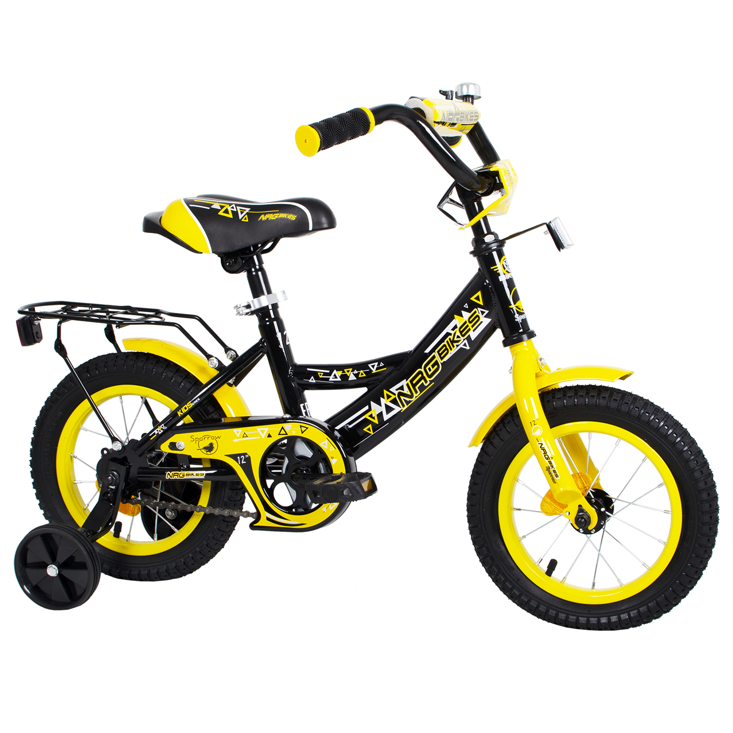 Велосипед NRG BIKES Sparrow 12 black-yellow - фото 10