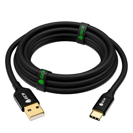 Кабель USB GCR 1.5m TypeC быстрая зарядка GCR-52167