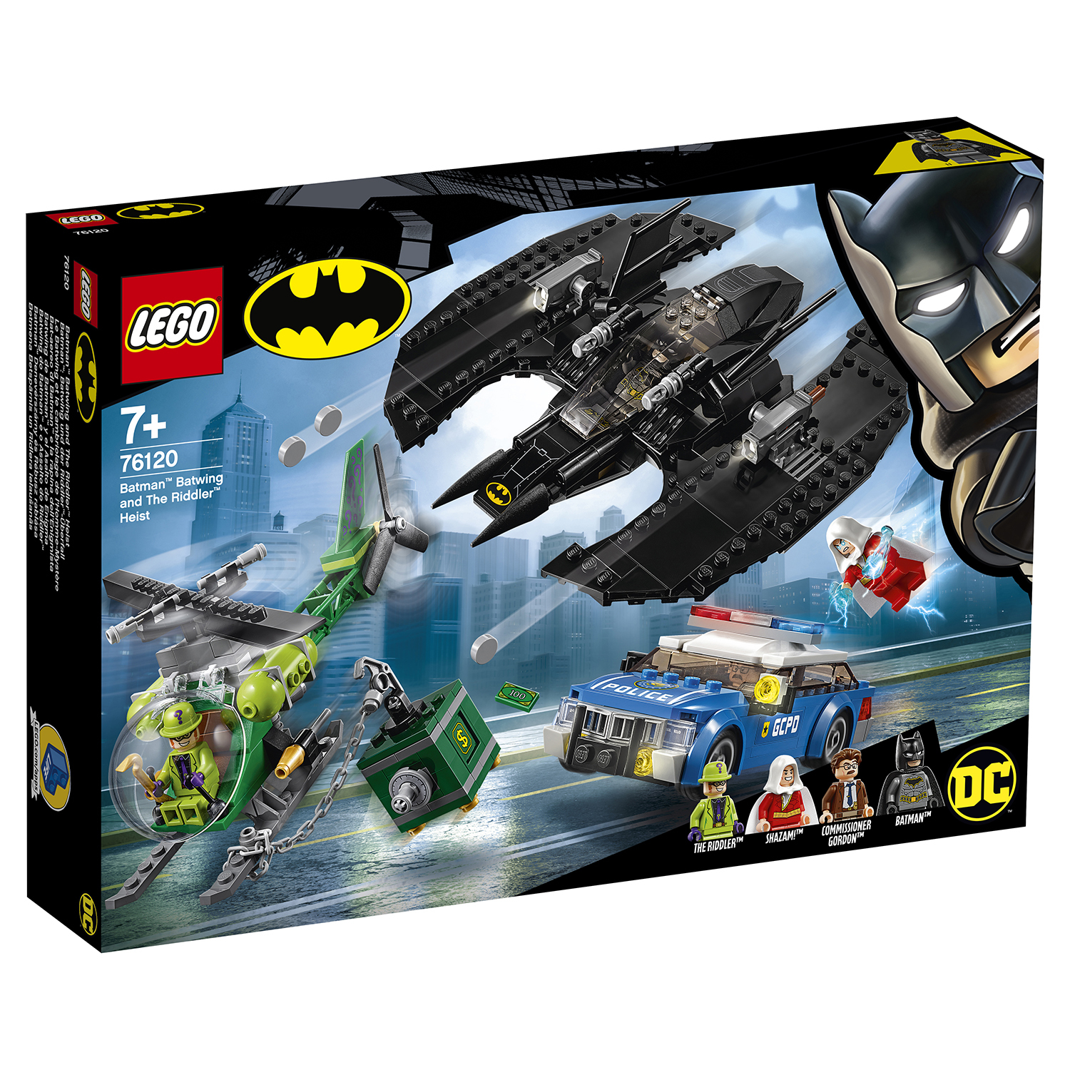 Конструктор LEGO DC Super Heroes Бэткрыло Бэтмена и ограбление Загадочника  76120 купить по цене 3999 ₽ в интернет-магазине Детский мир