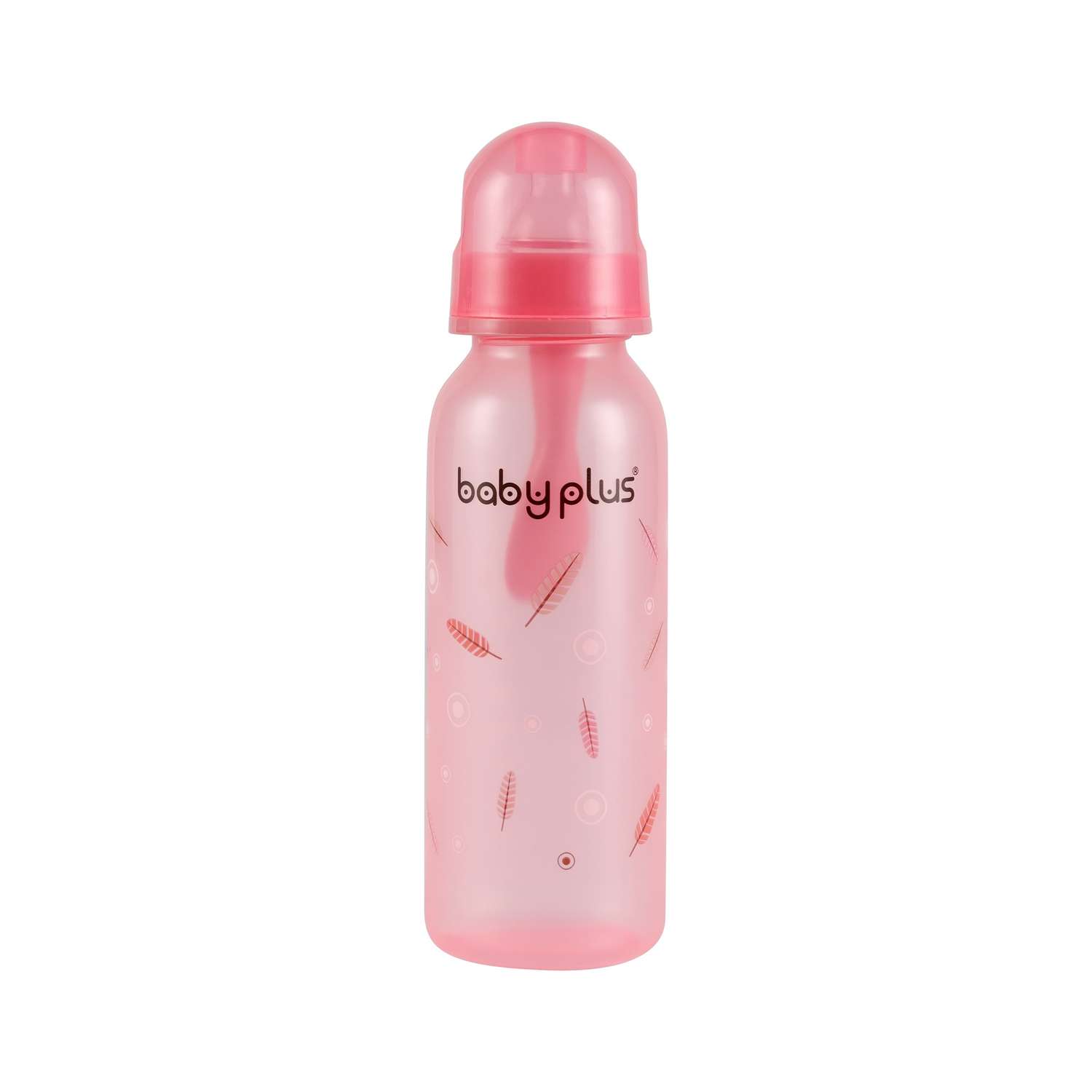 Бутылочка для кормления Baby Plus с ложкой и соской BP5114-A-2 250 мл розовая - фото 1