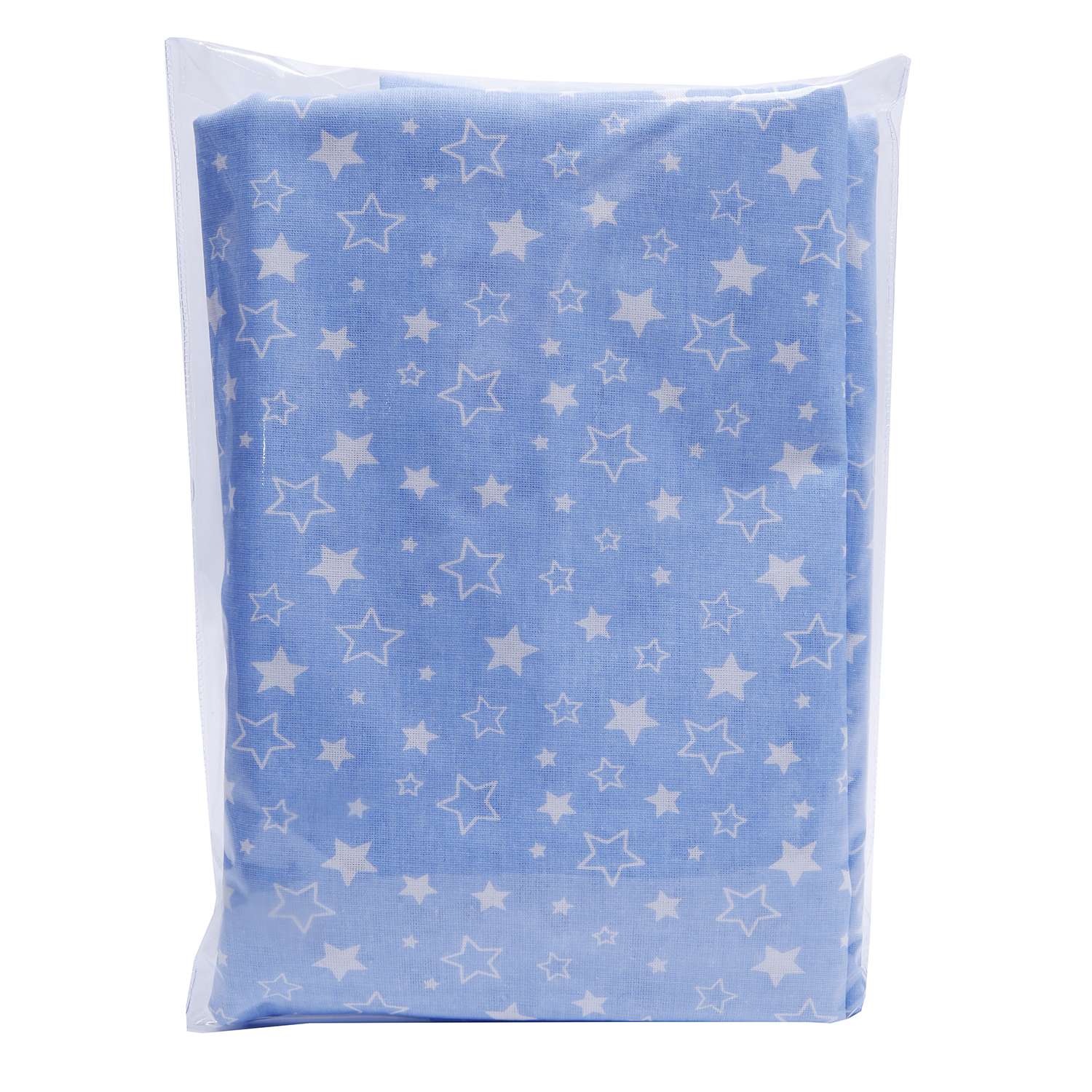 Комплект постельного белья Babyton Звезды ясли 2 предмета Голубой-Серый - фото 7