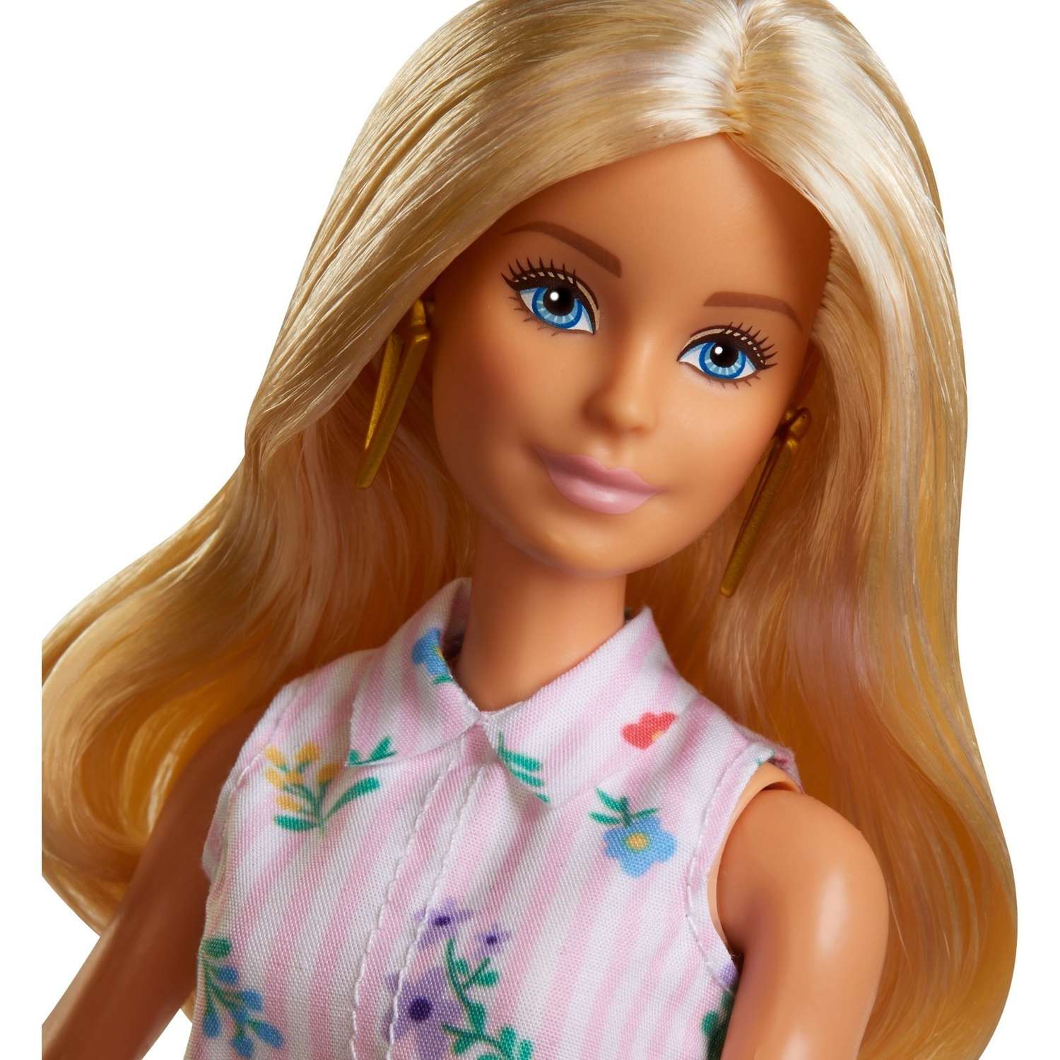 Кукла Barbie Игра с модой 119 Платье-рубашка с цветочным принтом FXL52 FBR37 - фото 6