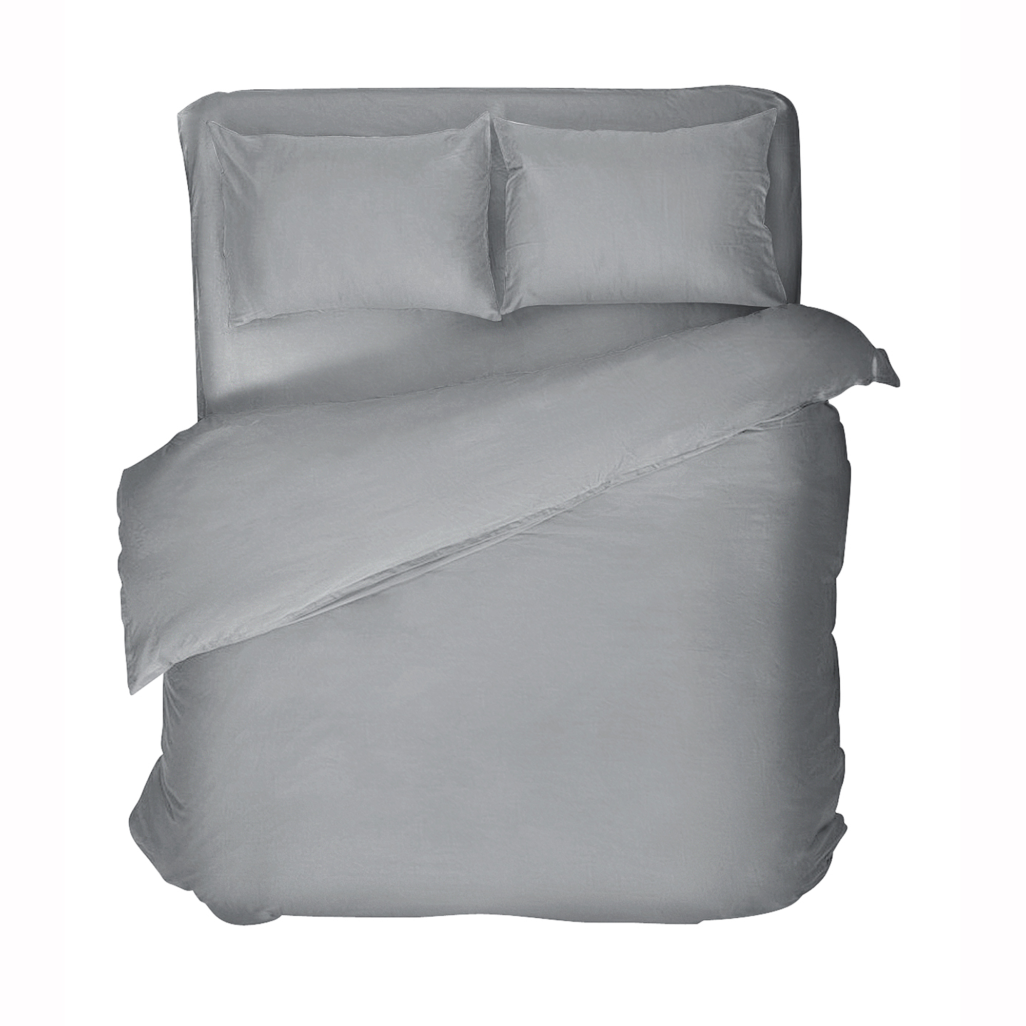 Пододеяльник LOVEME Silver 1.5СП 148х215 см меланж 100% хлопок - фото 2