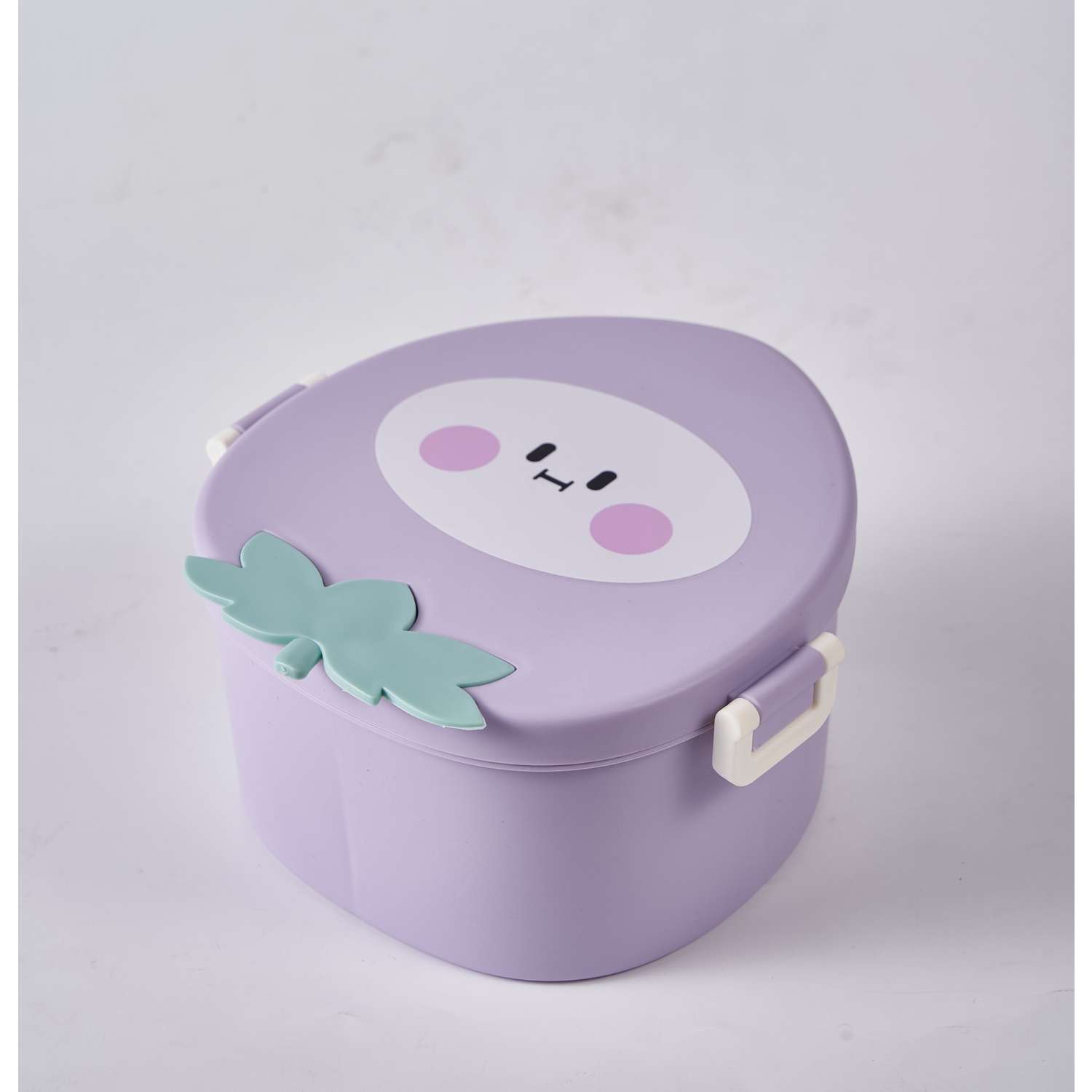 Ланч-бокс контейнер для еды iLikeGift Peach purple с приборами - фото 5