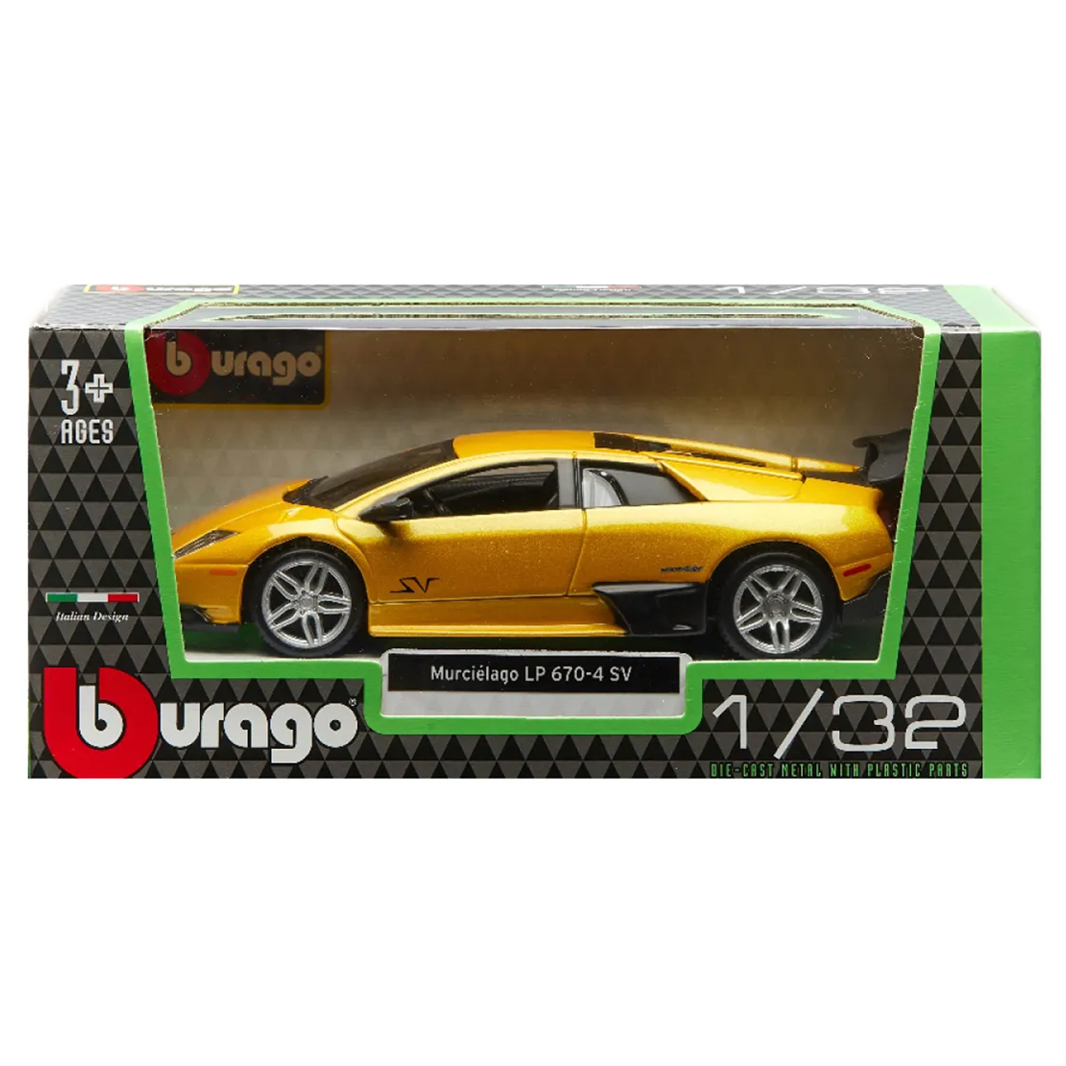 Машинка Bburago жёлтая 18-43052 18-43052 - фото 5