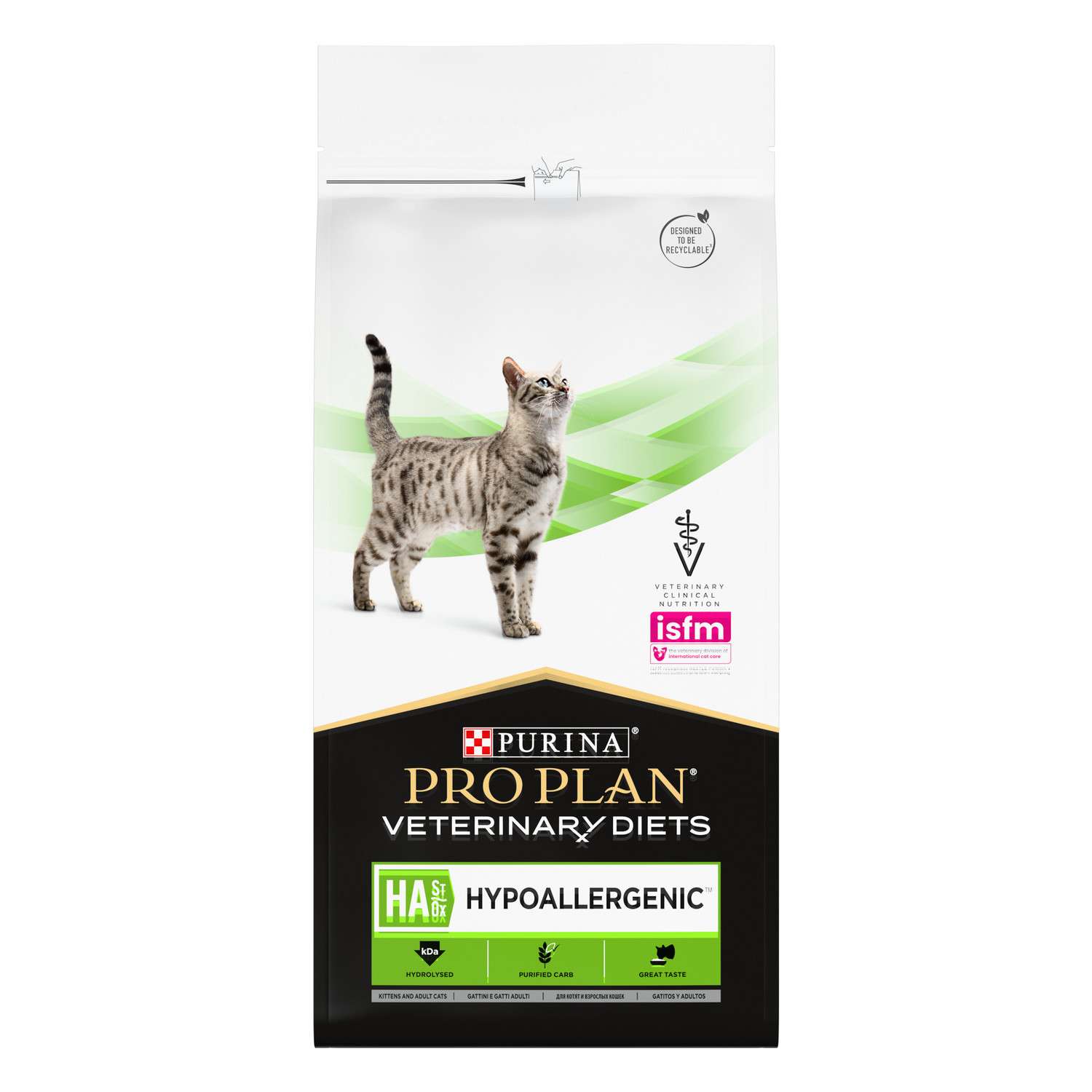 Корм для кошек и котят Purina Pro Plan Veterinary diets HA St/Ox Hypoallergenic гипоаллергенный диетический для снижения пищевой непереносимости сухой 1.3кг - фото 2