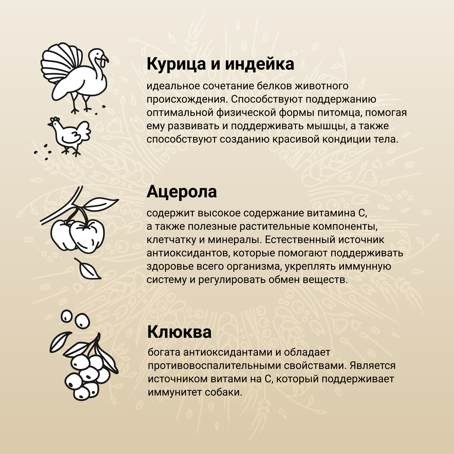 Корм для собак Craftia Natura 7кг взрослых средних и крупных пород из курицы и индейки сухой - фото 4