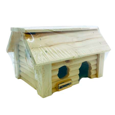 Домик для грызунов Homepet Баня деревянный 15*20*12.3см