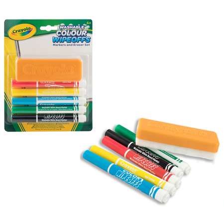 Фломастеры Crayola стираемые с губкой 5 цветов 98-9302