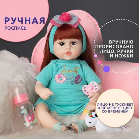 Кукла Реборн QA BABY девочка Руфина силиконовая большая 42 см