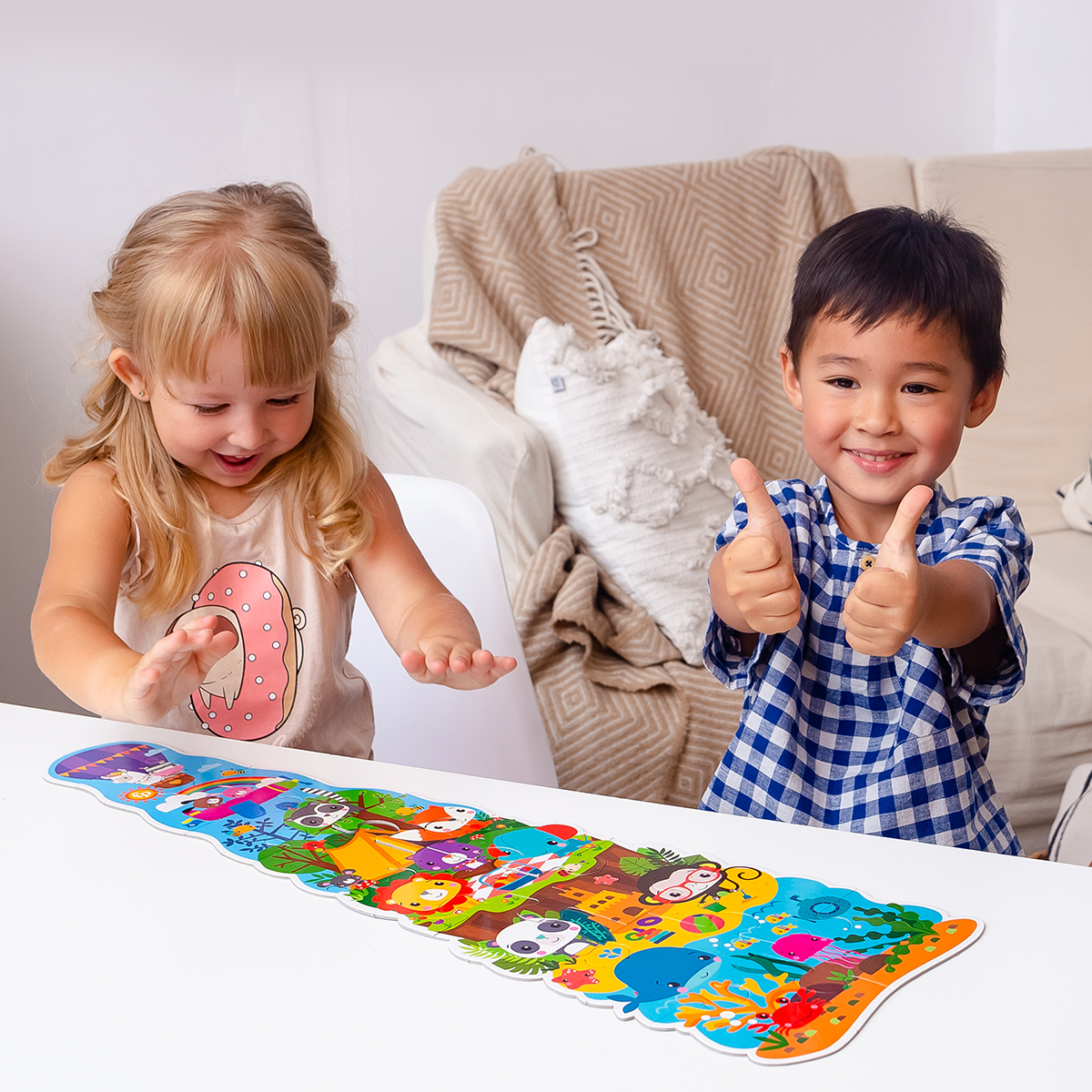 Пазл Vladi Toys MAXI puzzle 70х22см Fisher-Price Мои веселые друзья - фото 5