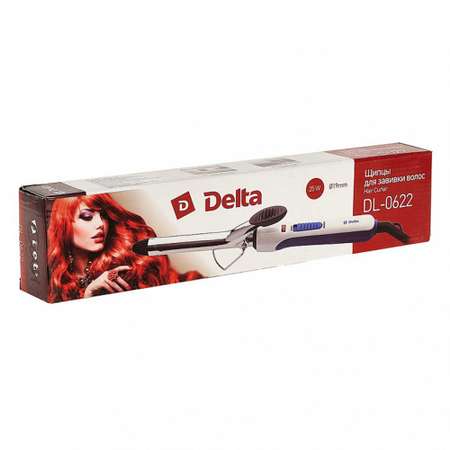 Стайлер для завивки волос Delta DL-0622 белый с синим 25 Вт
