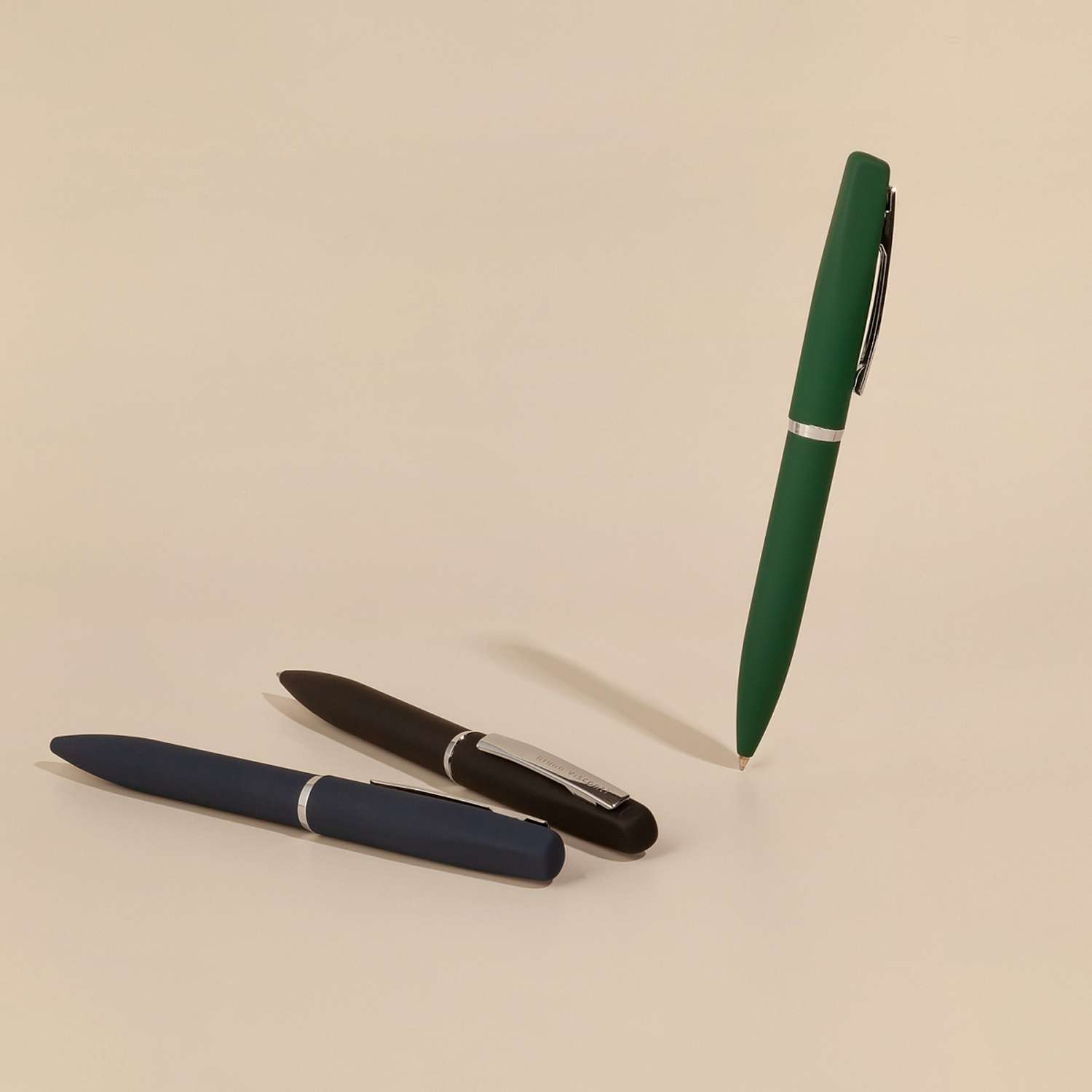 Ручка шариковая Bruno Visconti Автоматическая синяя portofino цвет корпуса черный 1 мм в футляре из экокожи - фото 7