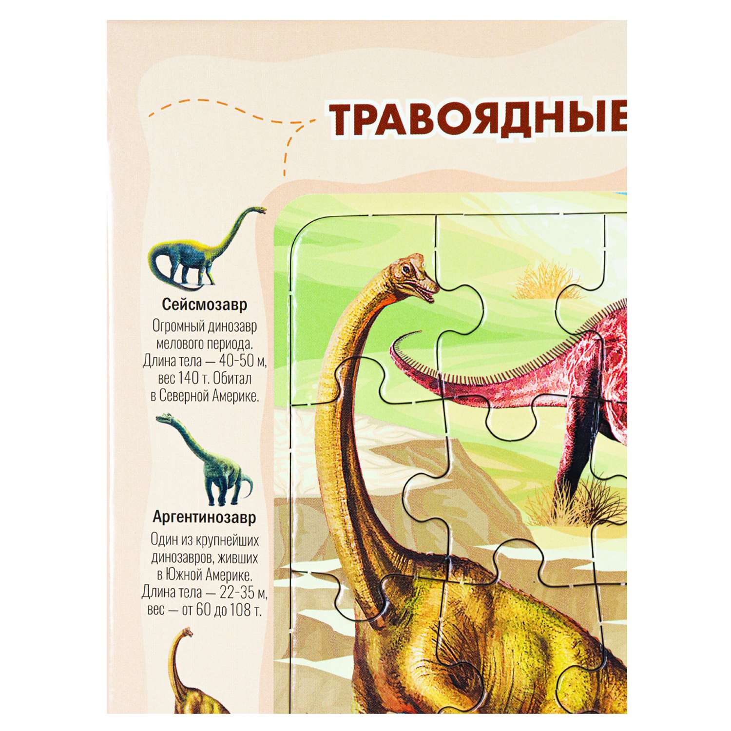 Пазл рамка Рыжий кот Динозавры - фото 3