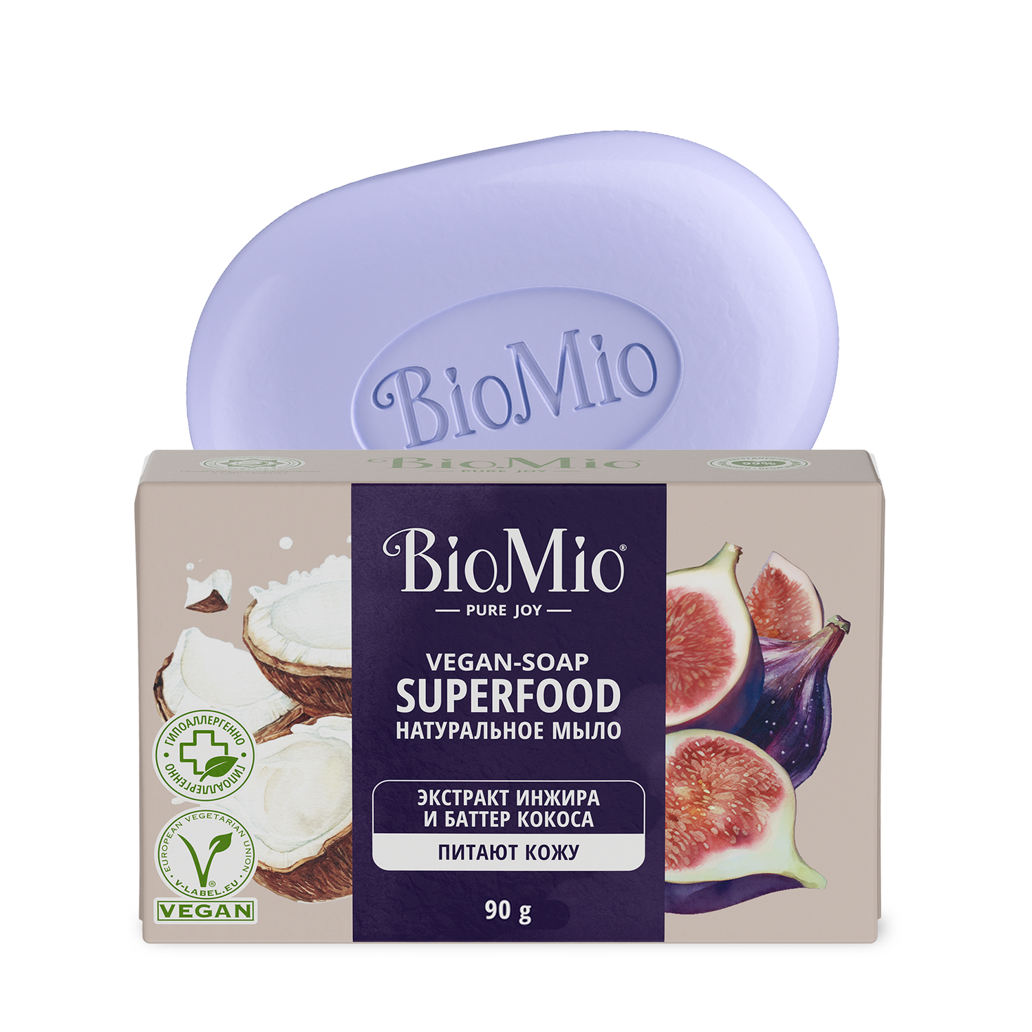 Мыло BioMio Bio-Soap Инжир и кокос 90г  - фото 1