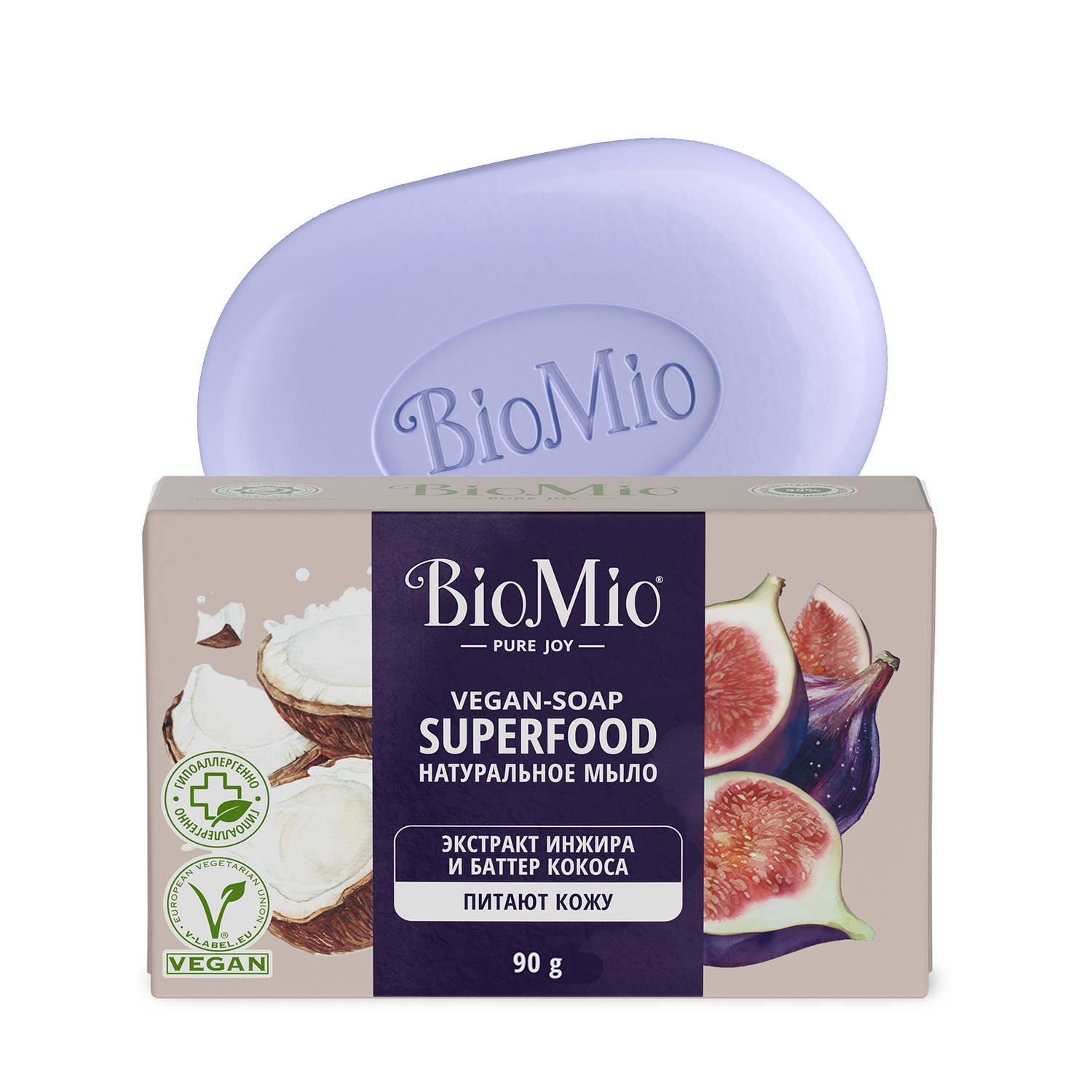 Мыло BioMio Bio-Soap Инжир и кокос 90г - фото 1