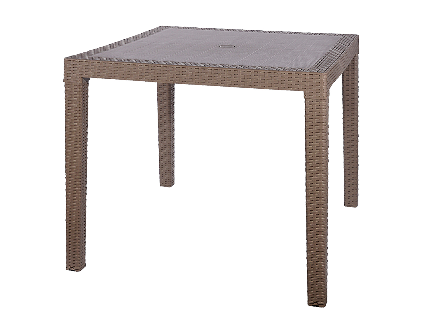 Стол elfplast Rodos с декором кемпинговая мебель квадрат серо-коричневый - фото 4