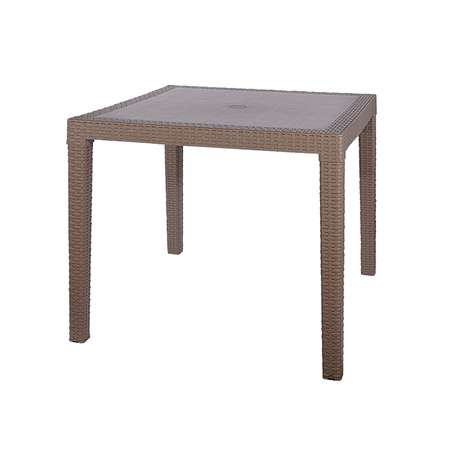Стол elfplast Rodos с декором кемпинговая мебель квадрат серо-коричневый