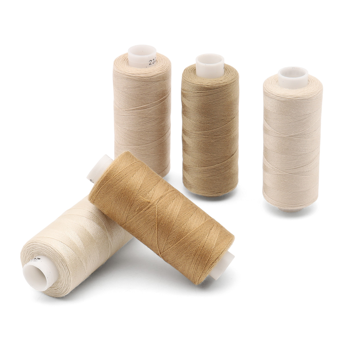 Набор ниток Bestex для шитья трикотажа ткани легкой и средней плотности 40/2 Бежевый микс 365 м 400 ярд 10 шт - фото 2